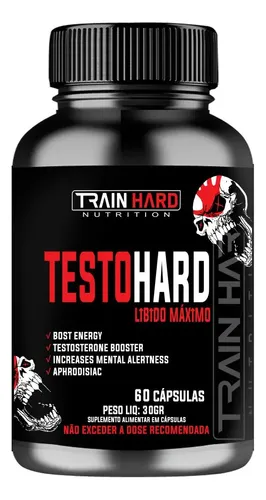 Testo Hard 60 caps Libido Máximo Train Hard Nutrition - Potência ...