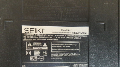 (se 01) Botones Para Smart Tv Seiki Se32hqtm