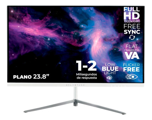 Monitor Gamer 23.8 Balam Rush 1ms 165hz Fhd Va Hdmi Blanco