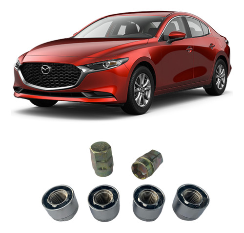 Birlos De Seguridad Mazda 3 Sedan-hb 2019-2020 Doble Llave.