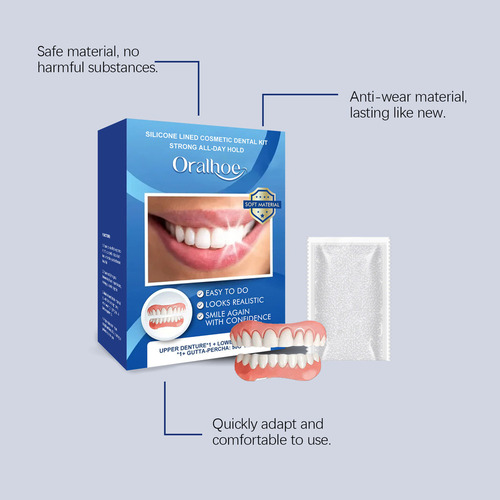 Bx Juego De Prótesis Dentales De Silicona Suave Oralhoe