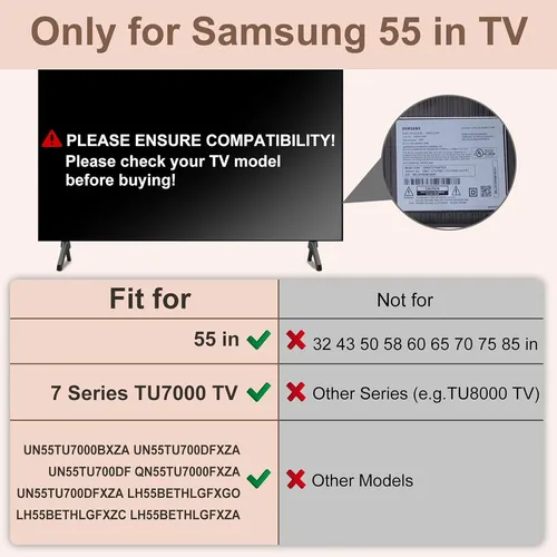 Base Soporte Para Patas De Tv Samsung, Para Un55tu7000bxz...
