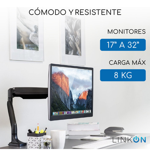 Soporte Brazo Para Monitor Pantalla Escritorio Hasta 32 Linkon Ajustable