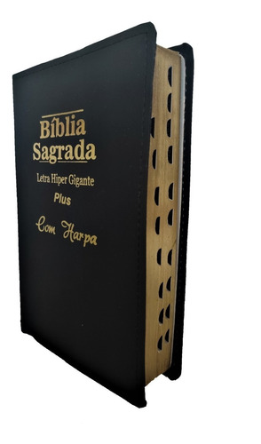 Bíblia Sagrada Letra Hiper Gigante + Harpa -  Luxo