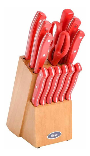 Set De Cuchillos Oster Baldwyn 14 Piezas Cutlery Rojo