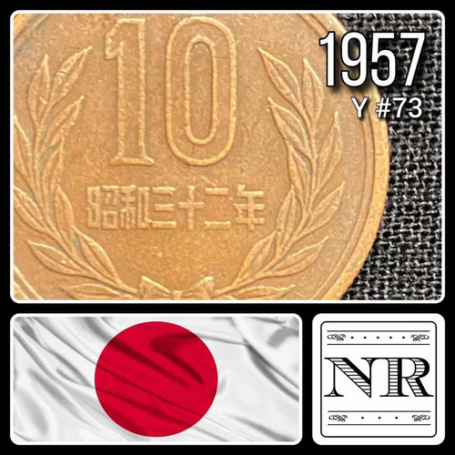 Japon - 10 Yen - Año 1957 (32) - Y #73 - Showa