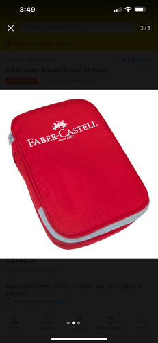 Estuche Escolar Faber Castell Sellado Idéal Regreso A Clases (Usado)
