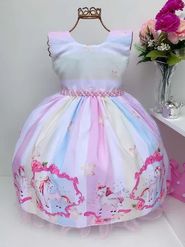Vestido Unic rnio Infantil Anivers rio Festa C d. 1381