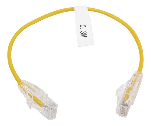 Cable De Parcheo Slim Utp Cat6 30cm Amarillo Lp-ut6-030-ye28