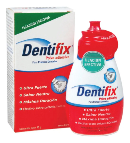 Dentifix Polvo Adhesivo P/prótesis Dentales 20g.