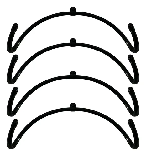Paquete De 4 Soportes Para Rodillos, Organizador De Almacen. Color Negro