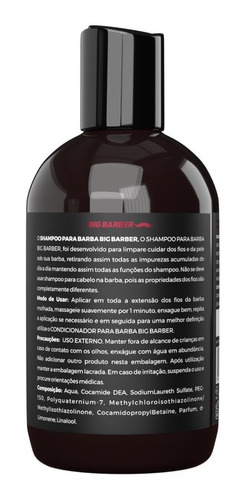 Shampoo Para Barba Big Barber 250ml Atacado Com 2 Unidades