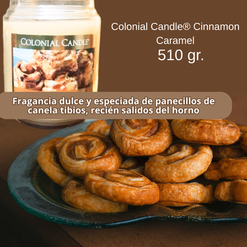 Velas Grande Aromática Decorativa Canela Rol 2pzas 510gr Int Beige Cinnamon Caramel Pack Rol De Canela