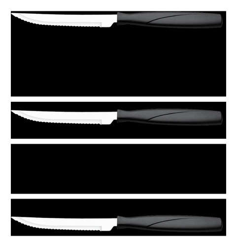 Cuchillo negro para carne Brinox Itaparica 3un