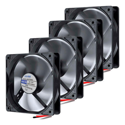 4x Micro Ventilador Ventoinha Cooler 80x80x25mm 12v 3000 Rpm