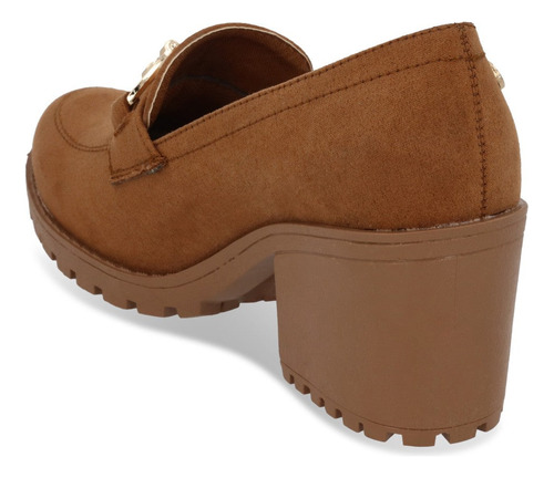 Mocasin Casual Pv92553 Transpirable Liso Claro Cadena