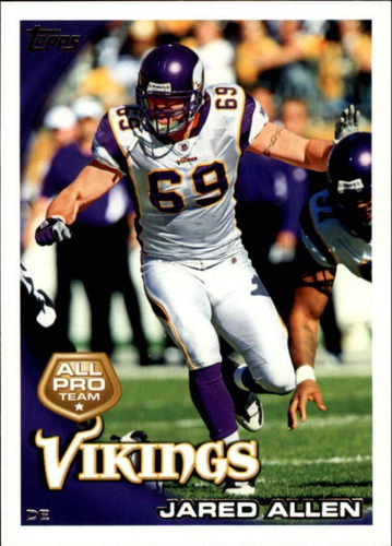 Topps Football 404 Jared Allen Minnesota Vikings Ap Tar