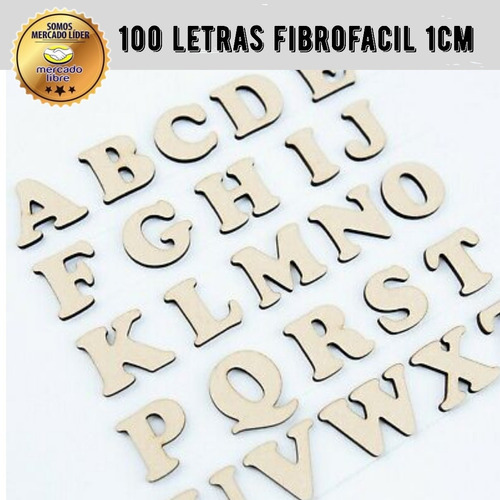 Letras Fibrofacil Ideal Souvenirs 1cm Altura Pack 100unid