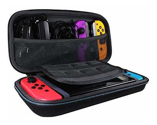 Estuche Rigido Resistente Para Consola Nintendo Switch Negro