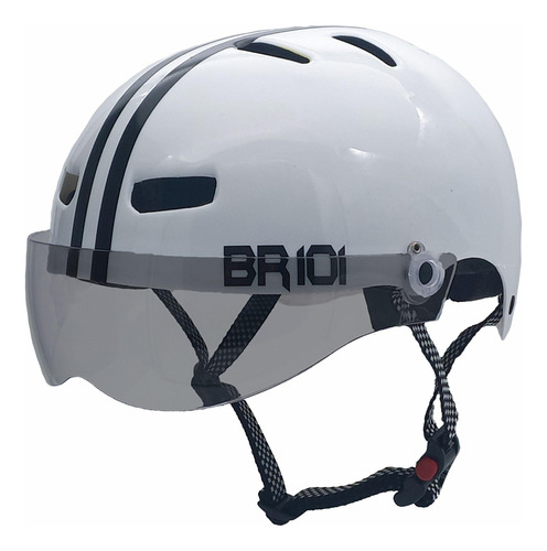 Capacete Urbano Br 101 Branco Gg Fume Bike/skate/patinete