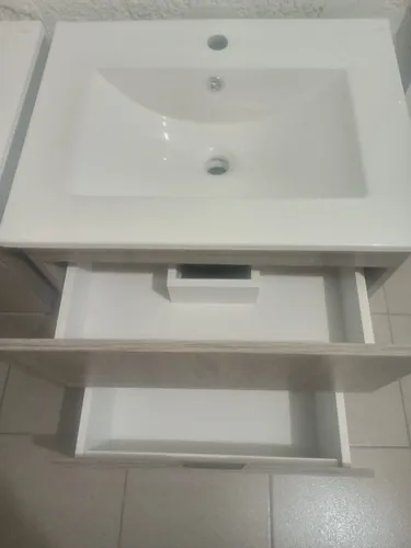 Mueble De Baño Aéreo Gris