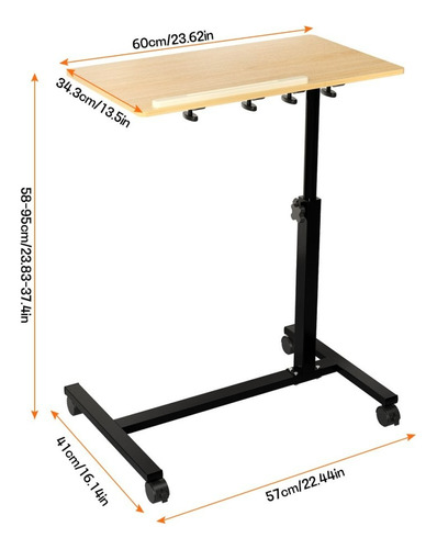 Escritorio Plegable Madera Oficina Ruedas Práctico