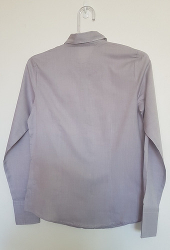 Camisa Social Feminina Lacostes Original Cinza T36