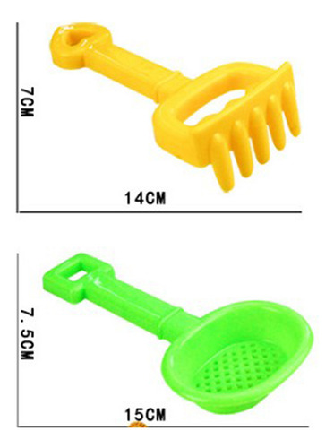 Set De 13 Piezas Castle Sand Tools Beach Multicolor Creative
