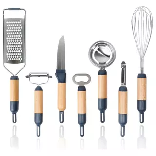 Kitchen Gadget And Utensil Set, 7pcs Stainless Steel Co...
