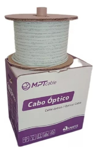 Caixa Cabo Drop 1 Fig8 500 Metros Fibra Óptica Mpt Cable