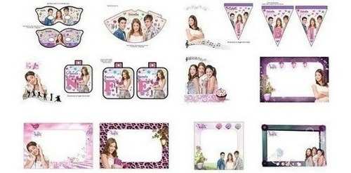 Kit Imprimible Violetta Tarjetas Cotillon Candy Bar Cumple
