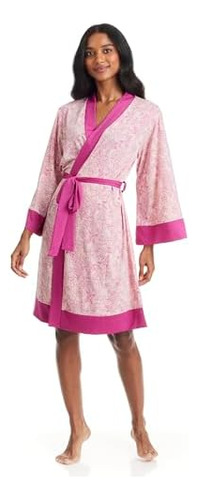Tahari Albornoz Con Cinturón Y Kimono Estampado Para Mujer, 