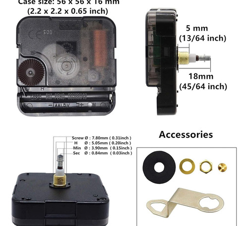 Mecanismo De Movimiento De Reloj De Pared Diy Con 4 Hilo 5mm