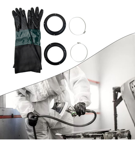 Guantes Para Limpieza Con Arena De 23,6 X 11,8 Pulgadas, 2 P