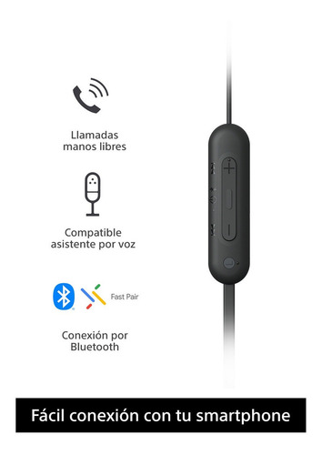 Audífonos Internos Inalámbricos Wi-c100 Color Negro