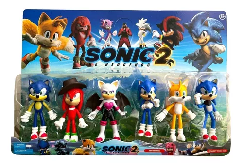 kit 3 Bonecos sonic articulados 12 cm Pronta entrega