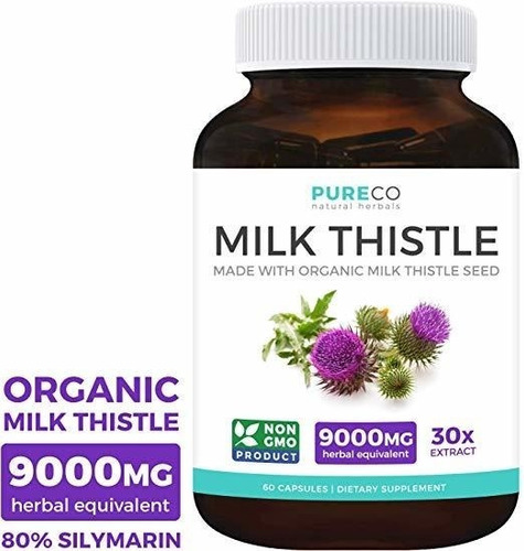 Organic Milk Thistle Extract (80% Silimarina) Super-concentr