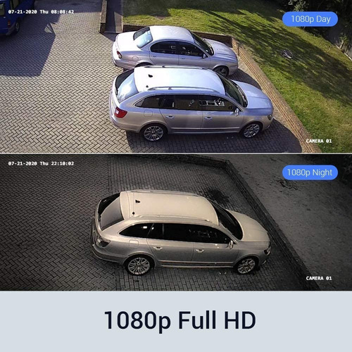 Imagen 5 de 10 de Kit 4 Camaras Seguridad Hikvision Dvr Full Hd Cctv Disco Rigido 1tb