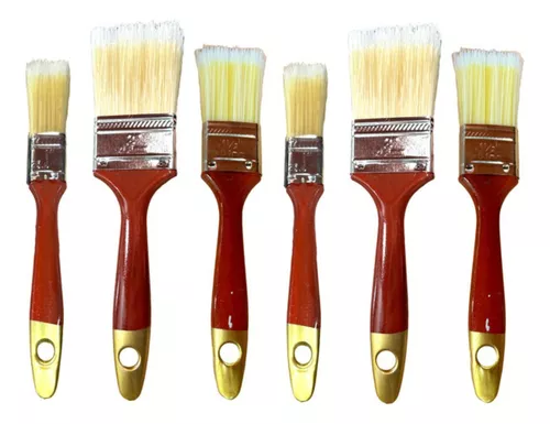 Luigi's Pinceles de pintura para paredes | 5 pinceles de cerdas sintéticas  para pintar paredes, muebles y más | Juego de pinceles de pintura de casa