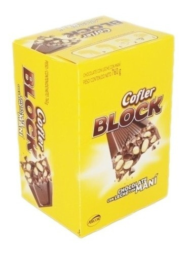 Chocolate Cofler Block 38g . Pack X20