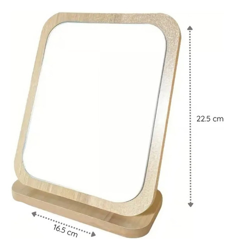 Espejo Rectangular Aesthetic De Madera