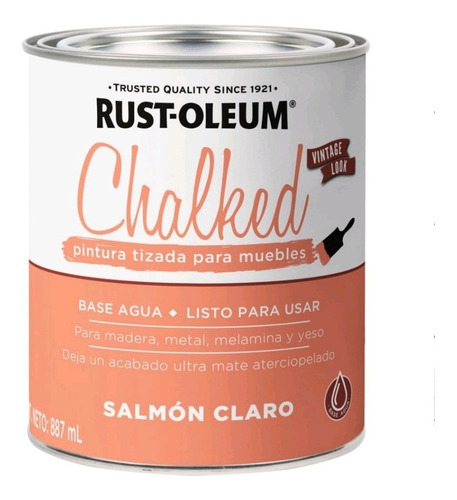 Chalked Salmon Tiza Rust Oleum Vintage X 1 Lt  