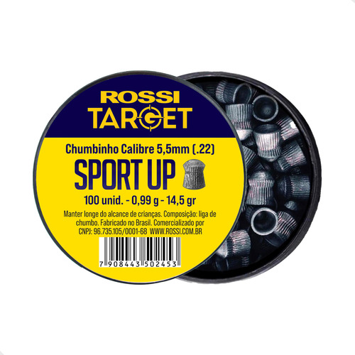 3 Chumbinho Rossi Target Sport Up 5,5mm (100 Un)