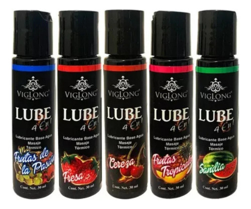 Lubricante Vaginal Viglong Lube Termico 4 En 1 Sabores 30ml Varios