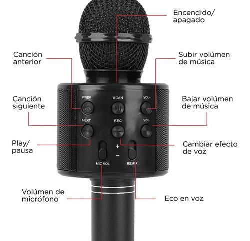 Miniso Micrófono De Karaoke Con Altavoz Inalámbrico