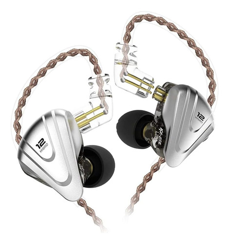 Kz Zsx In-ear Monitores 5ba + 1dd 6 Driver Auriculares Intra
