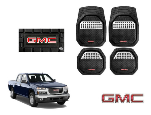 Tapetes 4pz Charola 3d Logo Gmc Canyon Sonoma 2004 A 2012