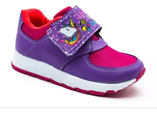 Zapatillas Unicornio Para Niña Abrojo Nena Velcro Personajes