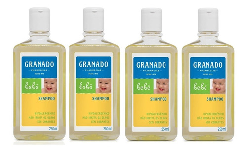 Kit Com 4 Shampoo Granado Bebe 250ml