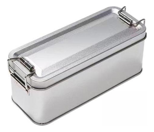 5 Caja De Lata De Metal Con Tapa, Lata De Plata